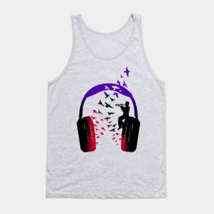 Headphone Music Trumpet Tank Top